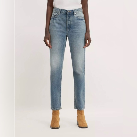 Everlane The Original Cheeky High Rise Straight Leg Jeans Mid Blue Sz 29 - Picture 1 of 14